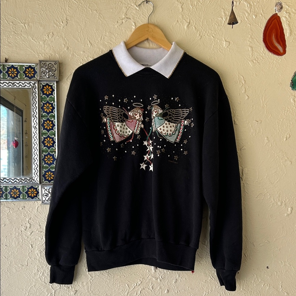 Gopher Sport Vintage Angel Christmas Sweater 🎄 size M